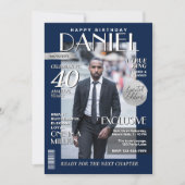 Modern Birthday Custom Magazine Hoesje, Portret Kaart (Voorkant)