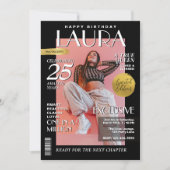 Modern Birthday Custom Magazine Hoesje, Portret Kaart (Voorkant)