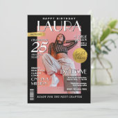 Modern Birthday Custom Magazine Hoesje, Portret Kaart (Staand voorkant)