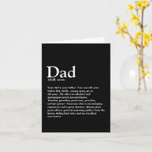 Modern Birthday Dad definition trendy typography Kaart (Gele Bloem)