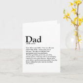 Modern Birthday Dad definition trendy typography Kaart (Gele Bloem)