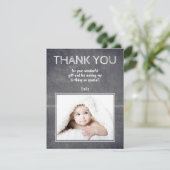 Modern Birthday Dank u voor de fotokaart voor kind (Staand voorkant)