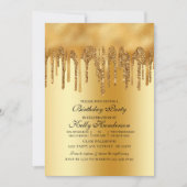 Modern Birthday Driving Gold-gepersonaliseerd Kaart (Voorkant)