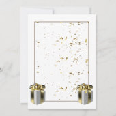 Modern Birthday Invitation Card with Golden Balloo Kaart (Achterkant)