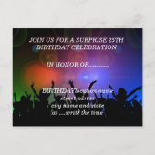 MODERN BIRTHDAY-KAART UITNODIGING BRIEFKAART (Achterkant)