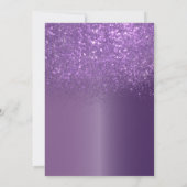 Modern Birthday Paarse Glitter Balloon Kaart (Achterkant)