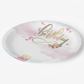 Modern Birthday Papieren Bordje (Gekanteld)