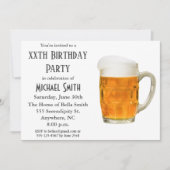 Modern Birthday Party Beer Cheers Kaart (Voorkant)