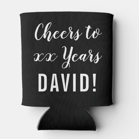 Modern Birthday Party Cheers Blikjeskoeler (Achterkant)