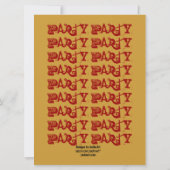 Modern Birthday Red Gold Black Grunge LARGE Kaart (Achterkant)