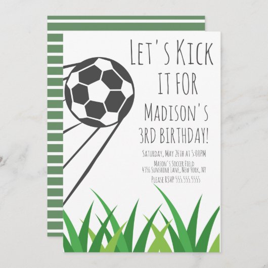 Modern Birthday Sports Ball Kaart (Voorkant / Achterkant)