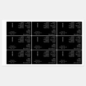Modern Black 1oz 30ml Skincare Bottle Waterproof Labels (Vel)