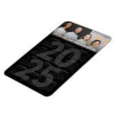Modern Black 2023 Calendar Simple Holiday Foto Magneet (Linkerzijde)