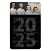 Modern Black 2023 Calendar Simple Holiday Foto Magneet (Verticaal)