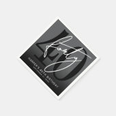 Modern Black 40th Birthday Party Servet (Hoek)