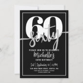 Modern Black 60ste verjaardagsfeest Kaart (Voorkant)