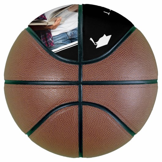 Modern Black Afstuderen Afstudeerder Afstuderen Fo Basketbal (Rechts)