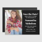 Modern Black Afstuderen Photo Save Date 2022 (Voorkant / Achterkant)