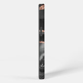 Modern Black Agate en Faux Roos Gold iPhone Hoesje (Rechterkant)