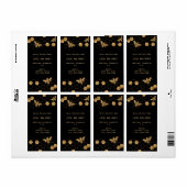 Modern Black and Gold Apiary Honey Jar Label (Full Sheet)