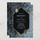Modern Black and Gold Bachelor Party Kaart (Voorkant / Achterkant)