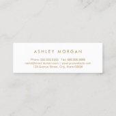 Modern Black and Gold Glitter Afstuderen Name Kaar Contactkaartje (Achterkant)
