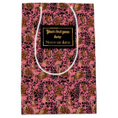 Modern black and gold leopard skin birthday wrap medium cadeauzakje (Voorkant)