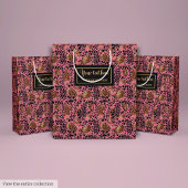 Modern black and gold leopard skin birthday wrap medium cadeauzakje