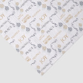 Modern Black and Gold Minimal Holiday Baubles Tissuepapier (Detail)