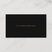 Modern Black and Gold Wedding Rsvp-kaart Informatiekaartje (Achterkant)