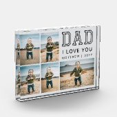 Modern Black and Gray Grid Collage I Love You Dad Fotoblokken (Links)