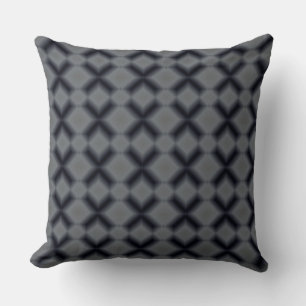 Modern Black and Grey Diamond Pattern Pillow Kussen