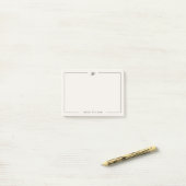 Modern Black and Ivory Minimalist Elegant Monogram Post-it® Notes (Op bureau)