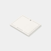Modern Black and Ivory Minimalist Elegant Monogram Post-it® Notes (Schuin)
