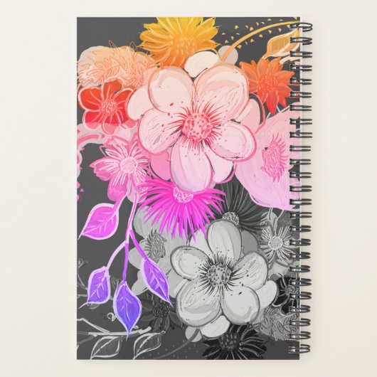 Modern Black and Pink Wedding Planner (Achterkant)