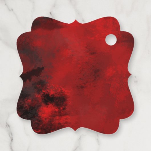 Modern Black and Red Artistic Abstract Wedding Bedankjes Labels (Achterkant)