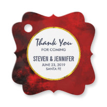 Modern Black and Red Artistic Abstract Wedding