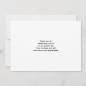 Modern Black and Red Artistic Abstract Wedding Bedankkaart (Achterkant)