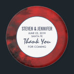 Modern Black and Red Artistic Abstract Wedding Magneet<br><div class="desc">Het huwelijk begunstigt magneet met een modern abstract patroon. Rode en zwarte kleuren draaien,  mengen en samenvoegen. Creatief,  artistiek en uniek met een donkere,  mysterieuze flair.</div>