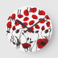 Modern Black and Red Flowers en Petals