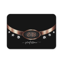 Modern Black and Roos Gold met monogram juwelen
