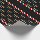 Modern Black and Rust Fisherman's cadeau Cadeaupapier (Hoek)