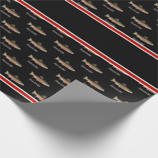 Modern Black and Rust Fisherman's cadeau Cadeaupapier (Hoek)