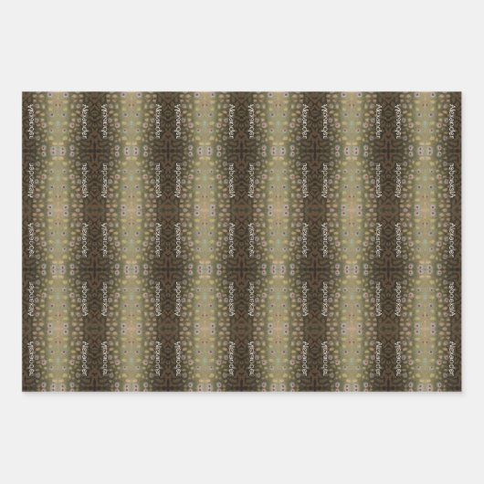 Modern Black and Rust Fisherman's cadeau Inpakpapier Vel (Voorkant 3)