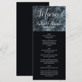 Modern Black and Silver Wedding Menu (Voorkant / Achterkant)