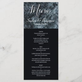 Modern Black and Silver Wedding Menu