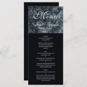 Modern Black and Silver Wedding Menu (Voorkant / Achterkant)