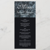 Modern Black and Silver Wedding Menu (Voorkant)