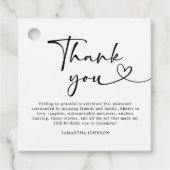 Modern Black and White 30th Birthday Thank You Bedankjes Labels (Voorkant)