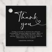 Modern Black and White 30th Birthday Thank You Bedankjes Labels (Voorkant)